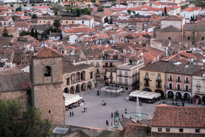 Vista parcial de la Plaza Mayor desde el Mirador de la Monja.