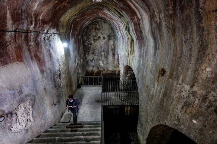 Interior del aljibe árabe de Trujillo.