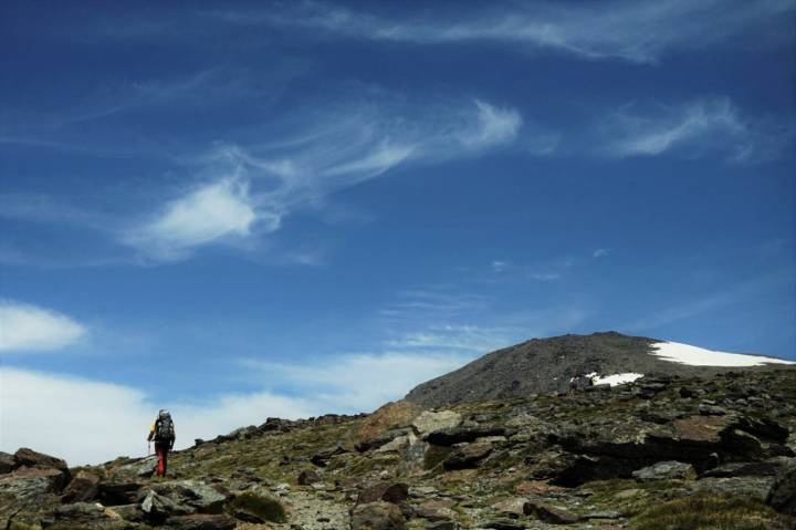 Ascenso al Mulhacén: Loma del Mulhacén