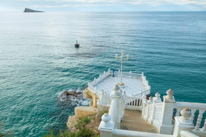 Benidorm landmark viewpoints with its island in the background