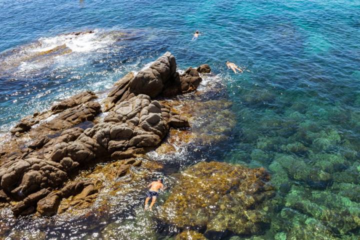 Estas calas son un paraíso para los buceadores.