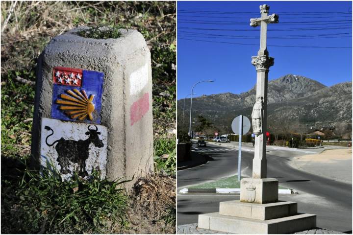 Como en los tramos anteriores, las señales que guían el Camino de Santiago están presentes a los flancos de las sendas.