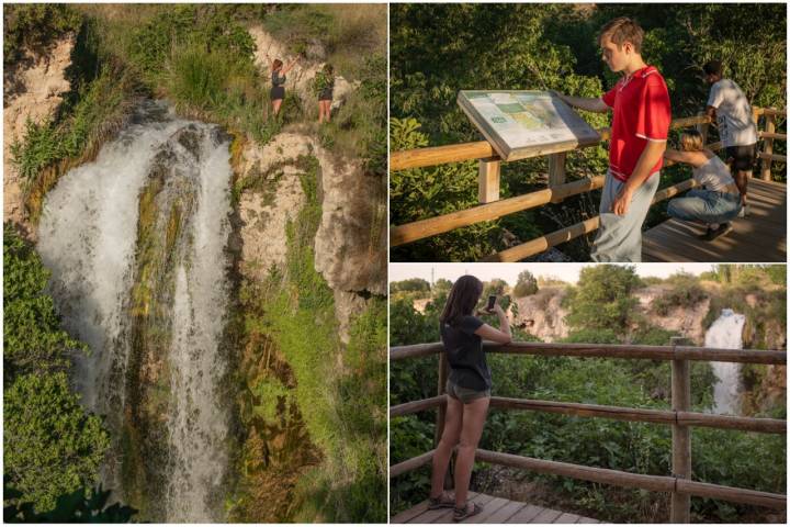 La cascada del Hundimiento es el salto de agua con más caída de todas las Lagunas de Ruidera. 