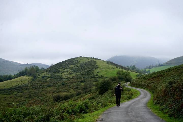 En otoño la niebla envuelve este entorno rural.