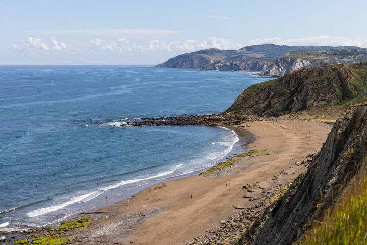 Flysch de Bizkaia en Getxo playa negra