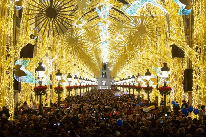 Iluminación calle Larios (Málaga): parece la Feria