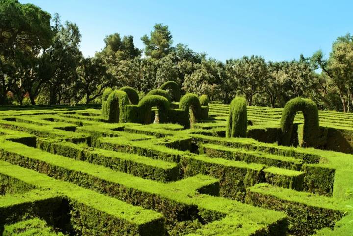 Los niños se divierten en este laberinto de cipreses. Foto: Shutterstock.