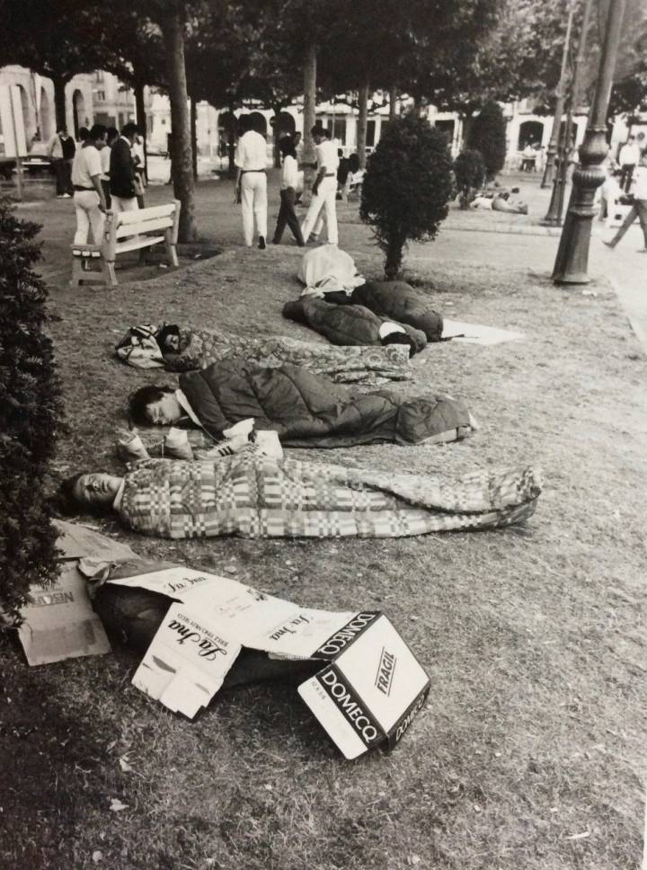 Hippies en San Fermín. Foto: José Luis Nobel Goñi. Ayuntamiento de Pamplona.