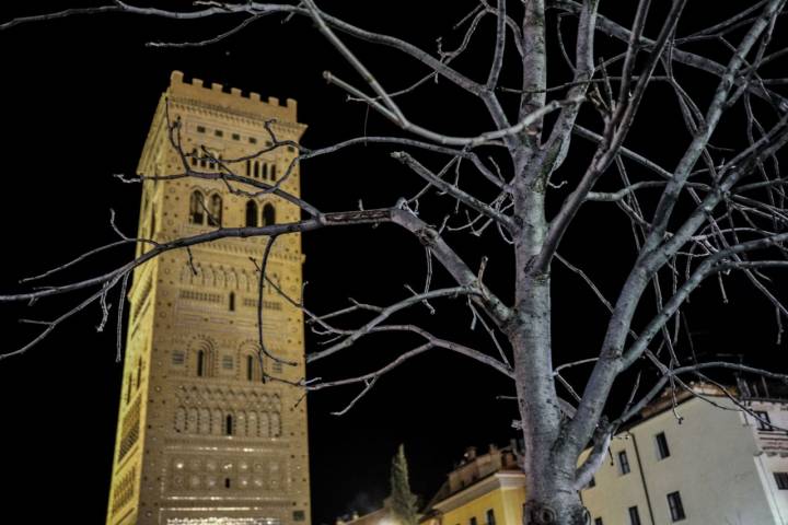 Torre mudéjar de San Martín, en la Plaza Pérez Prado, de Teruel