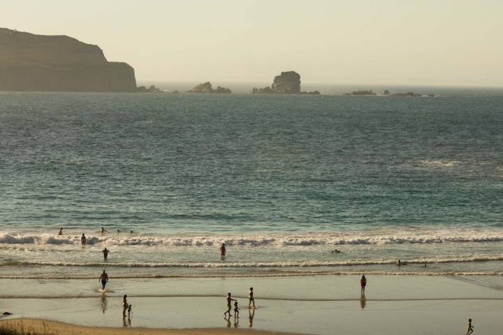 La bonita playa de Santa Comba.