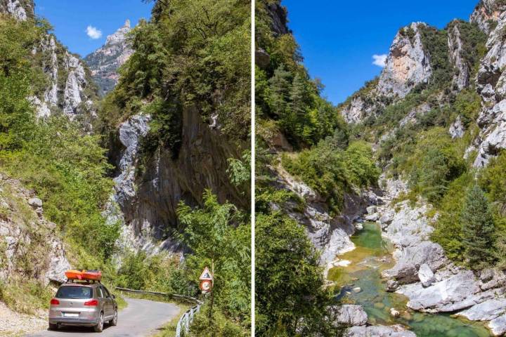 Desprendimiento rocas cañón Añisclo