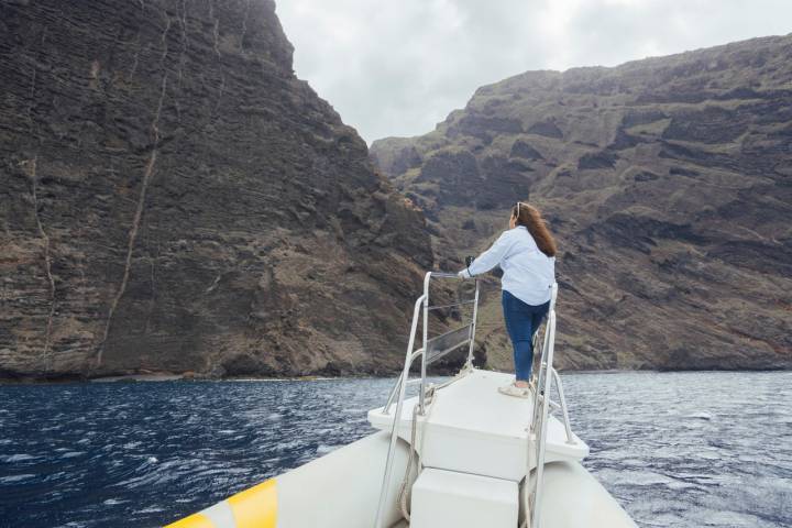 Los Gigantes de Santiago del Teide alcanzan los 600 metros de altura.