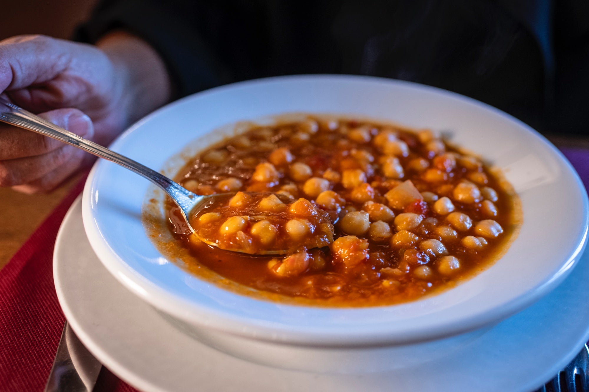 Garbanzos en 'La Brasa'.
