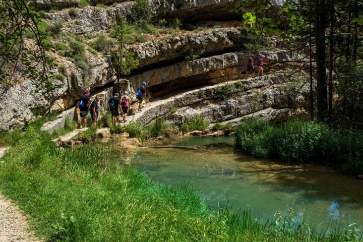 Ruta Barranco de la Hoz senderistas Ruta Barranco de la Hoz senderistas