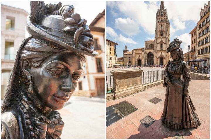 La Regenta vigila quién entra y sale de la catedral. Y de las terrazas.