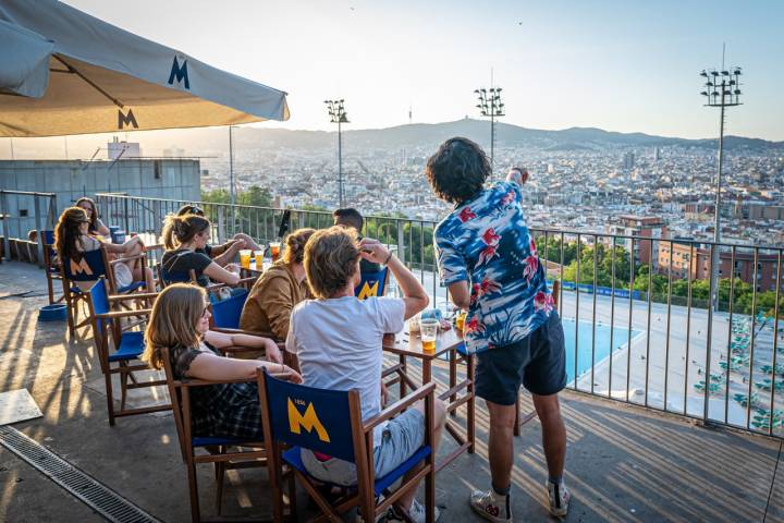 Ruta por la Barcelona olímpica vistas desde las piscinas de Montjuic