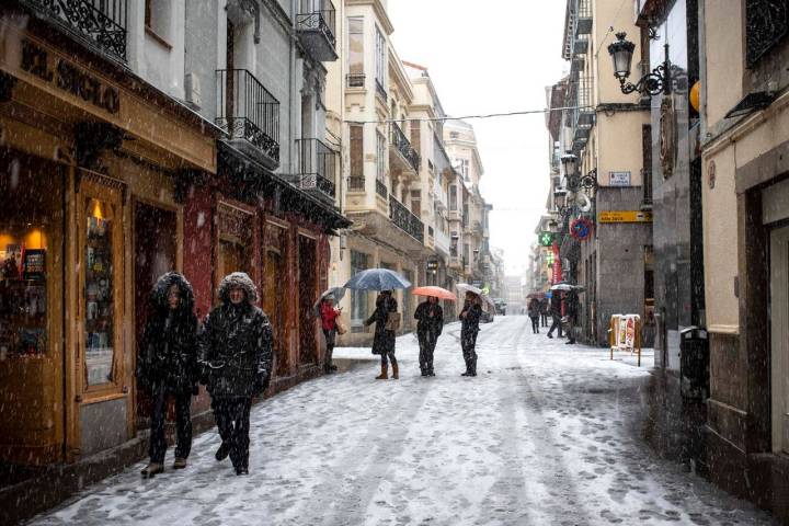 La calle Mayor y la librería 'El Siglo'. Un lujo.