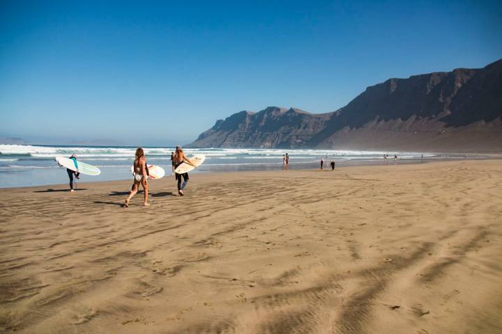 Famara tiene kilómetros de sobra para todos.