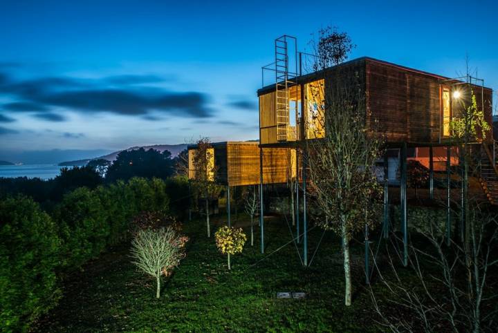 Cabañitas del bosque, en Noia.