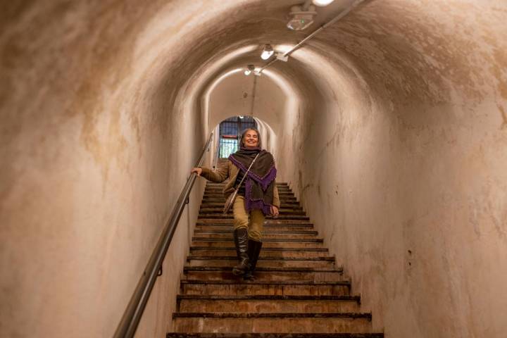 Interior del Bunker. Subida a la salida del Abejero