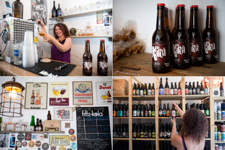 Charo y Javier lanzaron una cerveza artesanal, 'La Axarca', tras llegar al pueblo.